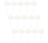 TOPBATHY Blanc Décoration de Gâteau 15 Pièces Nuage en Papier | Forme Nuage 3d, Insertion Douce sans Abîmer, pour Tables de Dessert, Coupes et Fruits