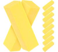TOPBATHY Bloc Polissoir à Ongles en Éponge Jaune 10pcs, Portable Effet de Polissage Performant, pour Manucure et Voyage