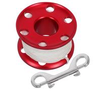 TOPBATHY Bobine de Plongée Alliage Aluminium Légère Ligne et Crochet Moulinet Doigt pour Plongée sous Snorkeling Dispositif de Flottabilité Intégré pour Localisation Facile