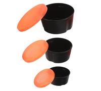 TOPBATHY Boîte à Appâts Vivants Pêche Lot de 3 Boîtes en Plastique Orange-Rouge avec Couvercle Ventilé Compacte Appâts Protection Anti-Écrasement Transport Facile