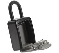 TOPBATHY Boîte à Clés Murale Code à 4 Chiffres Réinitialisable, Coffre-Fort Portable en Abs et Acier Gris, Étanche et Robuste, sans Installation, pour Maison, Voiture et Usage