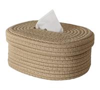 TOPBATHY Boîte à Mouchoirs Coton Tressé Distributeur De Serviettes Papier Décoratif Rangement Pratique pour Maison Voiture Profond