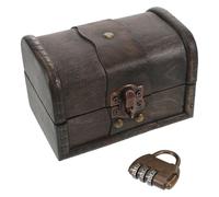 TOPBATHY Boîte à Puzzle en Bois Vintage avec Serrure à Combinaison 3 Chiffres, Coffre Trésor D'escape Game, Décorative et Fonctionnelle pour Salle de Jeu