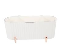 TOPBATHY Boîte cosmétique à Quatre grilles des balles Sucre de Barbe à Papa Conteneurs Micro Contenant pour récipient de Couverture de Bouche Distributeur de Cotons PP Blanche