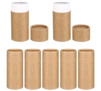 TOPBATHY Boîte Cylindrique en Carton 10 Pièces pour Contenants d'Huile Essentielle Emballage Tube en Papier Compartiments Séparés Adaptée pour Rangement de Parfum et Thé Pratique pour