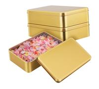 TOPBATHY Boîte De 3 Pièces Boîte En Fer Blanc Conteneurs En Vrac Petite Boite Metallique Boîtes Métalliques Rectangulaires Boîtes De Rangement En Fer Glissière Des Bonbons Nourriture