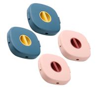 TOPBATHY Boîte de Câble de Chargement Portable en Abs Bleu et Rose Enrouleur de Câbles Rétractable Multi-Usage Pack de 4 Pièces pour Organiser Vos Bureau la Maison
