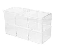 TOPBATHY Boîte De Rangement en Coton Cosmétique Bouteille Stickers Broches Contenants De Poudre Autocollant par Autocollants Numérotés pour Cartes Agrafe Martre Seau Acrylique Transparent