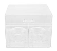 TOPBATHY Boîte de Rangement pour Maquillage en Acrylique Transparent, 3 Compartiments, Antidérapante et Anti-poussière, Organiseur pour Œufs de Beauté et Cotons Démaquillants, pour Bureau