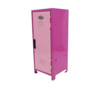 TOPBATHY Boîte de Rangement pour Maquillage Multifonction en Métal Rose Fuchsia, Petite Armoire de Bureau Compacte avec Compartiments, Organisateur de Cosmétiques pour Soins Peau