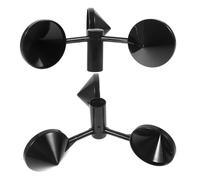 TOPBATHY Boîtier Anémomètre 2 Pièces en Abs, Coupelles de Rechange pour Capteur de Vitesse du Vent à 3 Tasses, Outil de Mesure du Vent Précis pour Station Météorologique et Surveillance