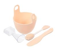 TOPBATHY Bol Mélangeur Silicone pour Masque Facial DIY Set Jaune Accessoire de Beauté Réutilisable Bol Souple et Spatule Épaisse pour Soins Visage Maison et Salon