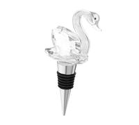 TOPBATHY Bouchon de Bouteille Métal à Motif Cygne Cristal Bouchon de Vin Réutilisable avec Joint Étanche Conserve la Fraîcheur des Boissons Compatible Vins et Bières