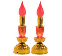 TOPBATHY Bougies D'autel Bouddhistes Lampes à Bougies Led Batterie Style Chinois Traditionnel Non Destiné Aux Enfants Animaux de Compagnie