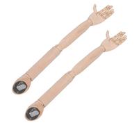 TOPBATHY Bras de Mannequin en Bois Naturel Articulé Flexible - 1 Paire de Bras Mobiles Moyenne Taille - Modèle Main Articulée pour Projets Artistiques Diy, Couture, Présentation Vitrines