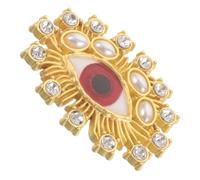 TOPBATHY Broche Élégante Œil du Diable Perles Imitation en Alliage, Accessoire Polyvalent Chic pour Tenue Formelle ou Décontractée Travail