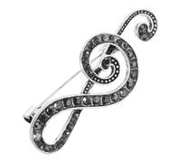 TOPBATHY Broche en Alliage de Zinc Facile et Confortable à Porter Design Délicat Argenté Note de Musique Accessoire Élégant pour Femmes pour Vêtements Féminins