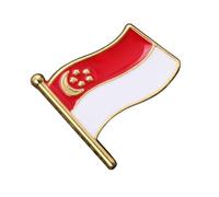 TOPBATHY Broche Épingle Métal en Alliage Forme Drapeau National Rouge, Décoration Solide pour Vêtements, pour Fêtes et Anniversaires