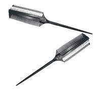 TOPBATHY Brosse à Teinture Capillaire Double Face en Plastique Portable 2 Pièces pour Application Cheveux Usage Maison et Coiffure DIY