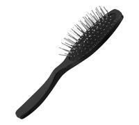 TOPBATHY Brosse Antistatique pour Perruque en Acier, Démêlage Doux et Usage Polyvalent, Plastique Noir, pour Perruques et Cheveux, Voyage