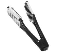 TOPBATHY Brosse Lissante V de Peigne Poils de Sanglier Denses, Double Face en Abs, Outil Professionnel pour Coiffure à Domicile et Salon