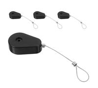 TOPBATHY Câbles Antivol Rétractables pour Protection Sécurisée des Ordinateurs Portables Lot de 4 en Plastique et Acier, Design Automatique Lieux Publics et Domiciles