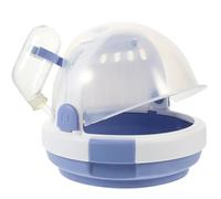 TOPBATHY Cage à Hamster Portable en Plastique Transparent Poignée, Ventilation Multiple, pour Transport et Camping de Petits Animaux comme Écureuils et Cochons d'Inde