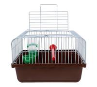TOPBATHY Cage à Oiseaux Portable pour Calopsittes avec Perchoir, Boîte à Nourriture et Distributeur d'eau, Design Léger en Abs et Fer, pour Voyages et Aventures en Plein Couleur