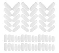 TOPBATHY Capsules D'entraînement pour Ongles Mécaniques, 100 Pièces en Abs Blanc, Conseils Flexibles pour Nail Art, Accessoires Pratiques pour Salon de Manucure et Présentation des
