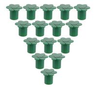 TOPBATHY Capuchons de Canne en Plastique Vert 40pcs, Housses de Protection pour Cimier de Jardin, Installation Facile, Protection Extérieure pour Clôture