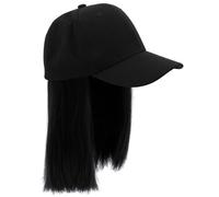 TOPBATHY Casquette Perruque Femme à Cheveux Raides Courts Chapeau Intégré Style Naturel Élégant et Polyvalent pour Fêtes Travail et Voyages