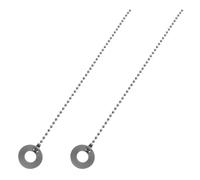 TOPBATHY Chaîne D’Extension pour Cymbales de Batterie Jazz Lot de 2 Pièces en Alliage Argenté Accessoire de Sustain Réglable pour Cymbale Ride et Caisse Claire Améliore la Résonance