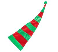 TOPBATHY Chapeau de Noël Lutin Créatif Rayé Rouge Vert avec Pompon Accessoire Costume Humour pour Adultes et Garçon Fille Unique Confortable pour Fêtes et Déguisements