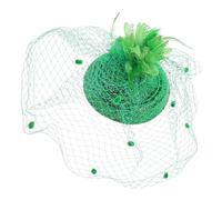 TOPBATHY Chapeau Vert Vintage avec Voile pour Saint-patrick Accessoire Cheveux Léger et Festif pour Femmes et Filles pour Fêtes et Déguisements
