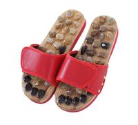 TOPBATHY Chaussures de Soin des Antidérapantes Eva avec Massage par Acupression Sandales de Réflexologie pour Homme et Femme Pointure Rouge