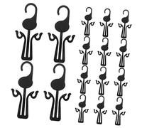 TOPBATHY Cintres à Chaussures sans Outils Lot de 20 en PP Noir Gain de Place Design Élégant pour Sandales et Tongs pour Supermarché ou Mur