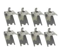 TOPBATHY Clayette Frigo Clip pour Étagère de Congélateur en Acier Inoxydable Argenté, 8pcs, Crochets de Support Flexibles pour Réfrigérateur