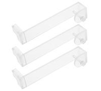 TOPBATHY Clip de Support Aquarium Réglable à Vide en Acrylique, Lot 3 | Fixation Stable, Fentes Supérieures et Inférieures, Bouton Latéral, Design Bidirectionnel Droit, pour Bord de Bac
