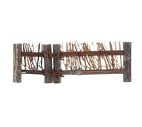 TOPBATHY Clôture Miniature de Jardin Marron en Bambou, Décorative pour | Bordure Artisanale à Large Symétrique, Ambiance Orientale, pour Cérémonie du Thé