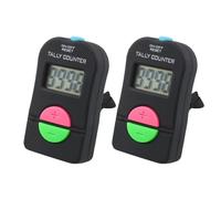 TOPBATHY Compteur Électronique Numérique 4 Chiffres avec Affichage LED, Fonction Plus/Moins, Boîtier Abs Noir, Pack de 2, Stable et Facile à Utiliser pour Applications Éducatives et
