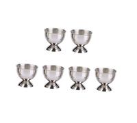TOPBATHY Coquetier en Acier Inoxydable 6 Pièces, Support Œuf Argenté