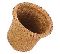 TOPBATHY Corbeille Tressée En Jonc De Mer Poubelle De Salle De Bain En Corbeille Poubelle De Chambre à Papier En Jonc De Mer Couverture Pot De Fleur Jouet Paille Bureau