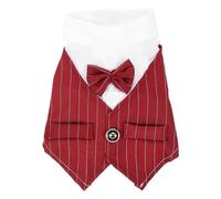 TOPBATHY Costume pour Chien Léger en Polyester Rouge Design Adorable, Chemise Habillée pour Chien pour Scènes de Mariage et Autres Occasions