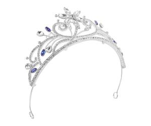 TOPBATHY Couronne Tête de Reine en Alliage Cristaux Strass Scintillants, Serrage-tête Léger Orné Pierres Précieuses, Accessoire Cheveux pour Mariage, Fête de Noël et Séance Photo Festive