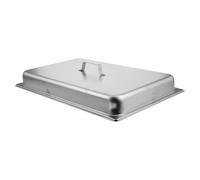 TOPBATHY Couvercle Acier Inoxydable Épais pour Bac à Vapeur Rectangulaire Poignée Intégrée Conservation Pratique pour Buffet Pâtisseries et Restauration Professionnelle