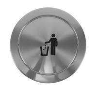 TOPBATHY Couvercle Encastrable pour Poubelle Grosse Taille en Acier Inoxydable 430 Goulotte à Déchets Intégrée et Œillet Rond Couvercle Basculant Cuisine et Salle de Bain Finition