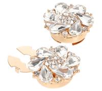 TOPBATHY Couvre-boutons Strass pour Chemise de Smoking en Alliage Doré, Clips Amovibles Élégants pour Décoration DIY Lors de Diverses Occasions, Lot de 2 Pièces