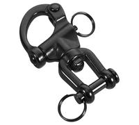 TOPBATHY Crochet INOX en Acier Inoxydable Noir Déverrouillage Rapide et Connexion Pivotante, pour Gréement de Bateau et Applications Marines