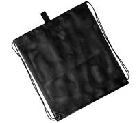 TOPBATHY De Rangement À Cordon Pochette en Maille Noire Portable pour Papeterie Cosmétiques Usage Quotidien 2 Sangles
