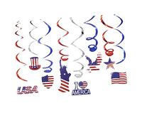 TOPBATHY Décorations De Fête À Suspendre pour Le Jour De Lindépendance Tourbillons Décoratifs du Drapeau Américain pour La Célébration du Jour De Lindépendance